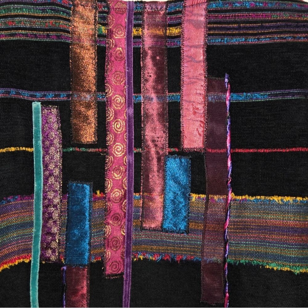 Choices Patchwork Art Deco Button Feont Blazer Ja… - image 8